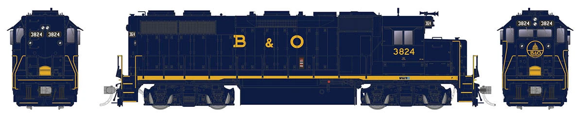 Rapido 038005 HO Scale EMD GP38 Diesel Baltimore & Ohio B&O 3801 - Image 2