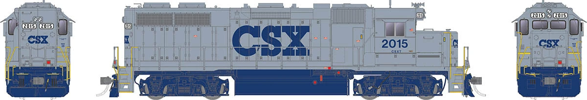 Rapido 038510 HO Scale EMD GP38 Diesel CSX Grey 2039 DCC Sound - Image 2
