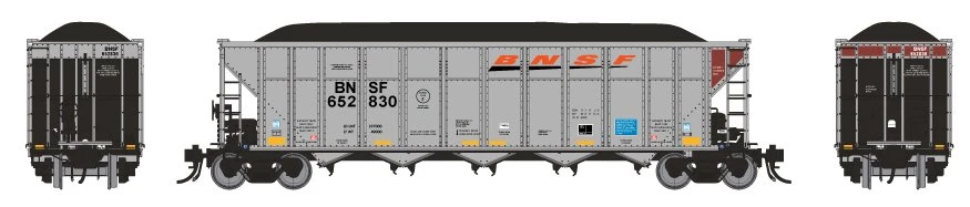 Rapido 169002A HO Scale AutoFlood III RD Coal Hopper BNSF "Wedge" Single # Varies - Image 2