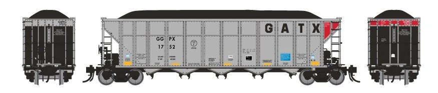 Rapido 169012A HO Scale AutoFlood III RD Coal Hopper "GATX" GGPX Single # Varies - Image 2