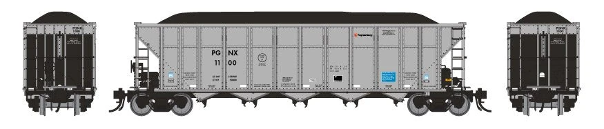 Rapido 169020 HO Scale AutoFlood III RD Coal Hopper PGNX 6 Pack - Image 2