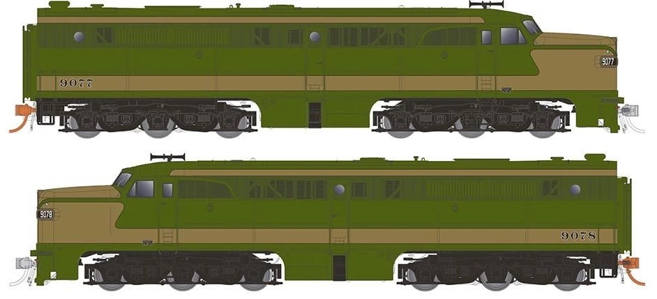 Rapido 23044 HO Scale ALCo PA-1 / PB-1 Canadian National CN Demonstrator 9077/9078