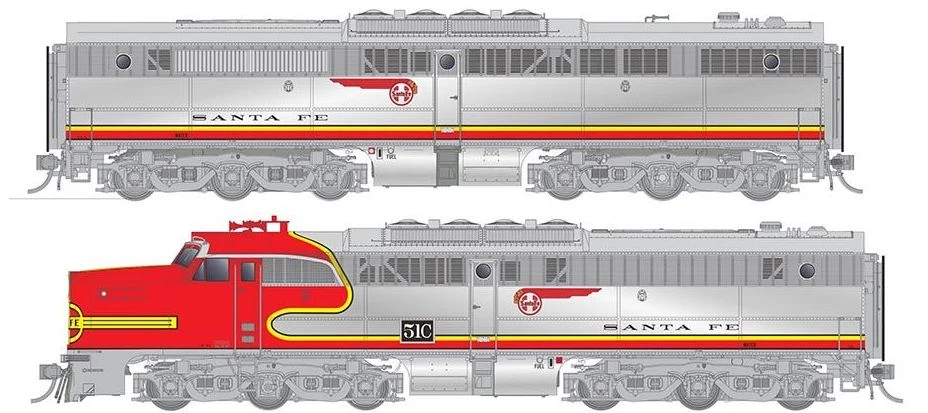 Rapido 23546 HO Scale ALCo PA-1 / PB-1 Santa Fe "Repowered" ATSF 51A/51C (DCC And Sound)