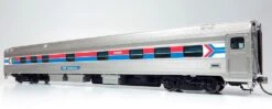 Rapido Trains 119031 HO Scale Budd Manor Sleeper Amtrak Ph 1 2153 Silver Iris