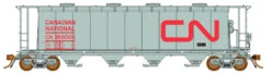 Rapido Trains 127000 HO Scale 3800 Cylindrical Hopper Canadian National With Red CN Car # Varies