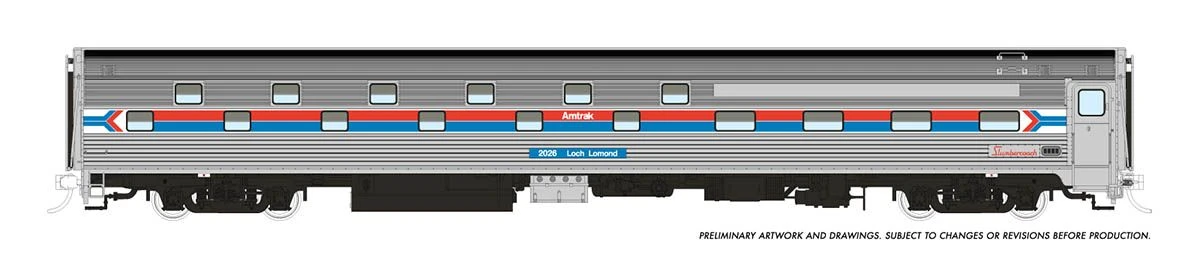 Rapido Trains 141003 HO Scale Budd Slumbercoach Amtrak Phase 1 2027 Loch Ness