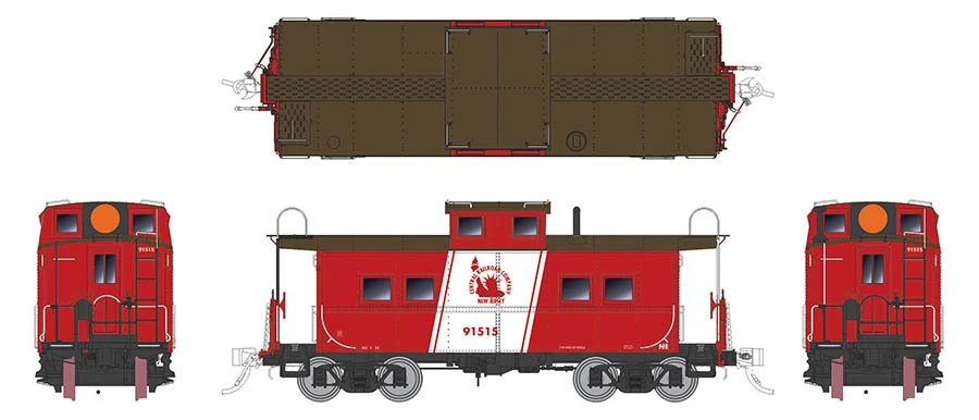 Rapido Trains 144006 HO Scale Northeastern Style Steel Caboose Coast Guard CNJ 91534 - Image 2