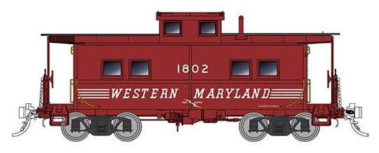 Rapido Trains 144027 HO Scale Northeastern Style Steel Caboose Speed Western Maryland WM 1900
