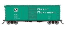 Rapido Trains 155003A HO Scale 40' Boxcar Great Northern "Glacier GreenwithEarly IDNE" GN #s Va