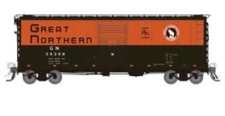 Rapido Trains 155004A HO Scale 40' Boxcar Great Northern "Green & OrangewithEarly IDNE" GN #s Va