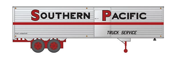 Rapido Trains 403053 HO Scale 40' Fruehauf Fluted Side Van Trailer Southern Pacific SP