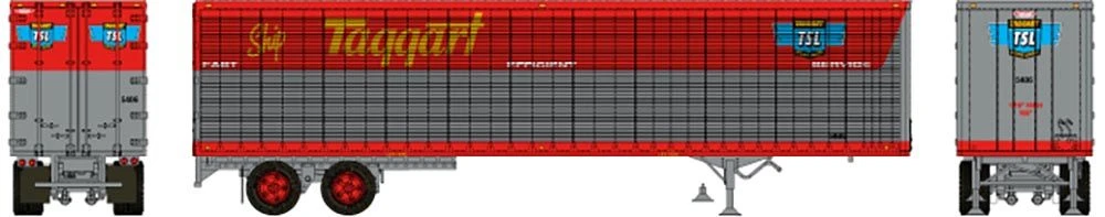 Rapido Trains 403103 HO Scale 45' Trailmobile Dry Van Trailer W/ Side Door Taggart Trucking 5406 - Image 2