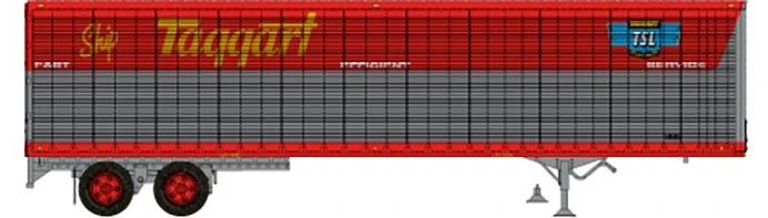 Rapido Trains 403103 HO Scale 45' Trailmobile Dry Van Trailer W/ Side Door Taggart Trucking 5406