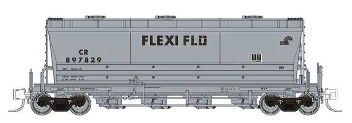 Rapido Trains 533006A N Scale PD3500 Flexi Flo Covered Hopper Conrail (Repaint) CR # Varies