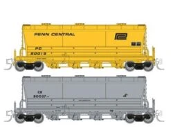 Rapido Trains 533009 N Scale PD3500 Flexi Flo Covered Hopper PC / CR Scale Test Cars 2 Pack