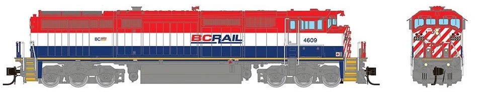 Rapido Trains 540048 N Scale GE Dash 8-40CM British Columbia "Frame Stripe" BC Rail 4609 - Image 2