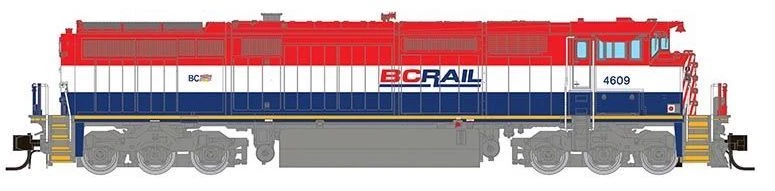 Rapido Trains 540050 N Scale GE Dash 8-40CM British Columbia "Frame Stripe" BC Rail 4621