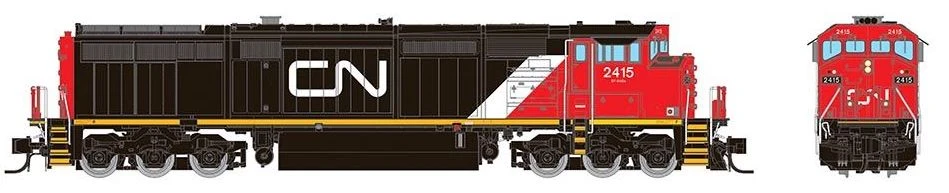 Rapido Trains 540539 N Scale GE Dash 8-40CM Canadian National "Noodle" CN 2415 With DCC Sound - Image 2