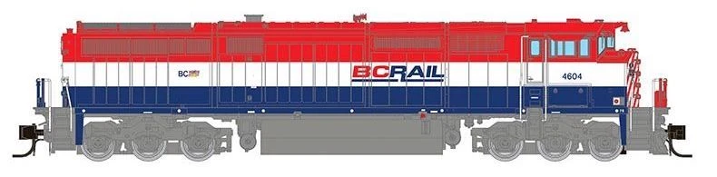 Rapido Trains 540545 N Scale GE Dash 8-40CM BC Rail 4603 With DCC And Sound