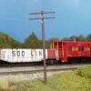 Rix Products 32 HO Scale 2-Arm Telephone Poles (18 Pack)