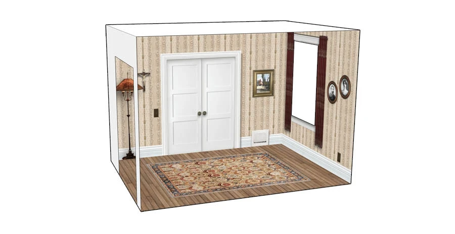 Roomettes 06-713-01 HO Scale Carlson's House Interior Kit (Fits Atlas 713)