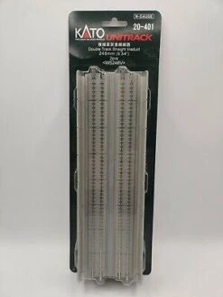 Kato 20-401 N Scale UniTrack 248mm 9-3/4" Straight Double Viaduct, Concrete (2 Pack)