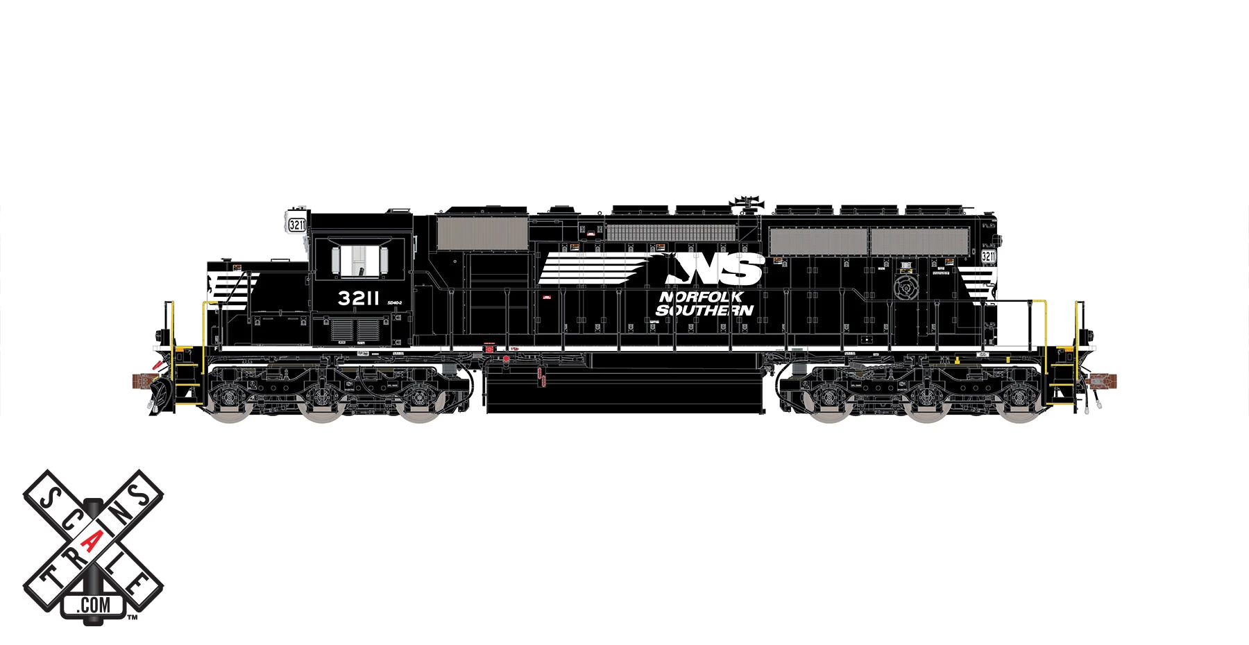ScaleTrains 32872 Rivet Counter HO Scale EMD SD40-2 Norfolk Southern NS 3210