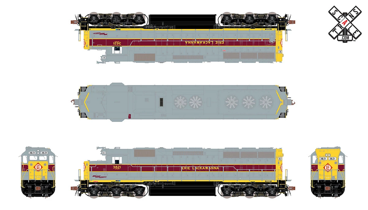 ScaleTrains 32900 HO Scale EMD SD45 Erie Lackawanna EL 3621 DCC Sound - Image 2