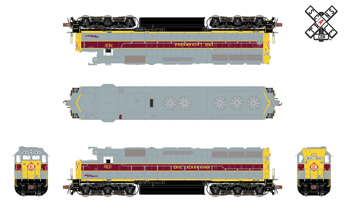 ScaleTrains 32908 HO Scale EMD SD45 Erie Lackawanna EL 3631 DCC Sound - Image 2