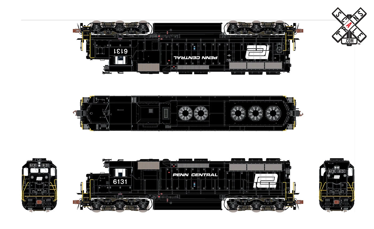 ScaleTrains 32918 HO Scale EMD SD45 Penn Central PC 6131 DCC Sound - Image 2