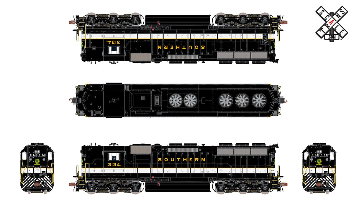 ScaleTrains 32931 HO Scale EMD SD45 Southern (Dulux Lettering) 3134 - Image 2