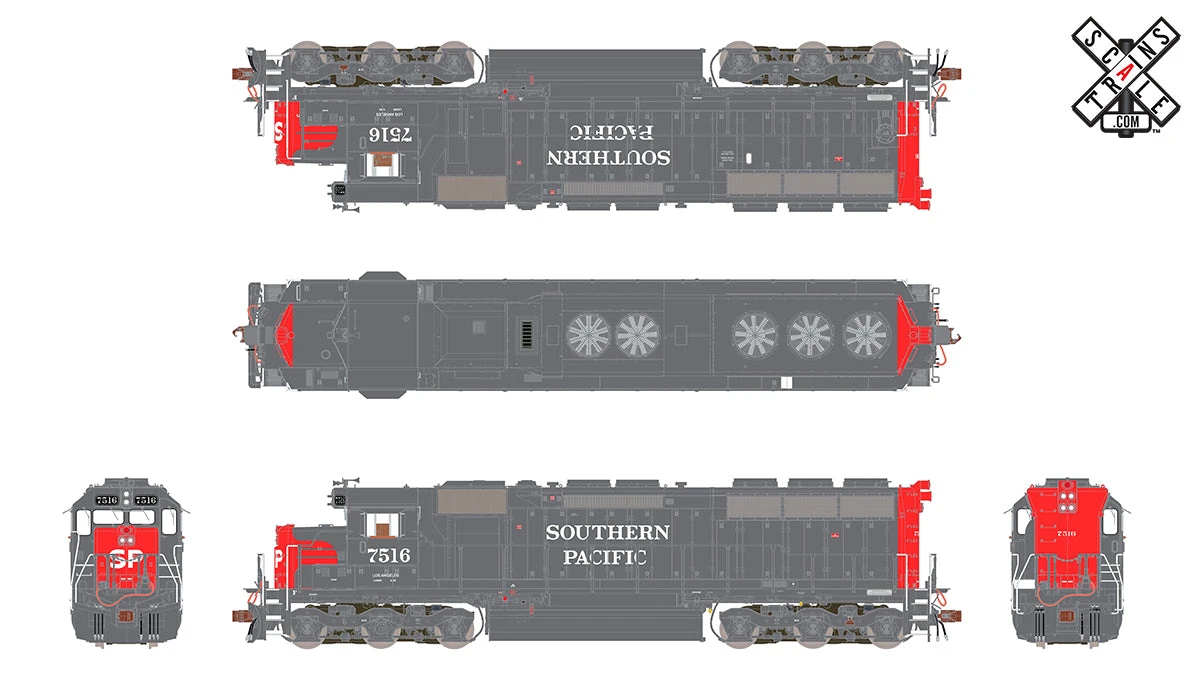 ScaleTrains 32941 HO Scale EMD SD45 Southern Pacific SP 7516 - Image 2
