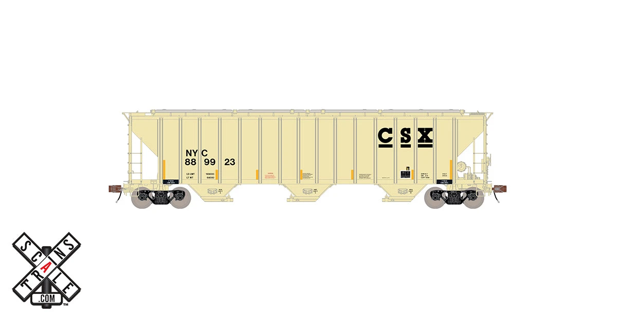 ScaleTrains 33035 HO Scale Rivet Counter PS-2CD 4785 Covered Hopper CSX / NYC 889923