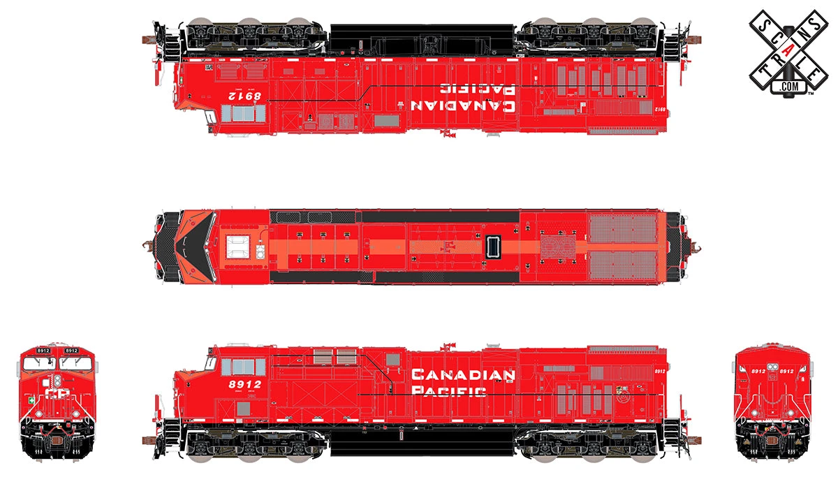 ScaleTrains 33054 Rivet HO Scale GE ES44AC DRF-44 GEVo Canadian Pacific CP 8912 - Image 2