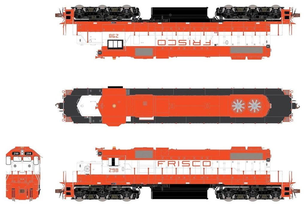 ScaleTrains 33144 HO Scale EMD SD38-2 Diesel Frisco SLSF 298 - Image 2