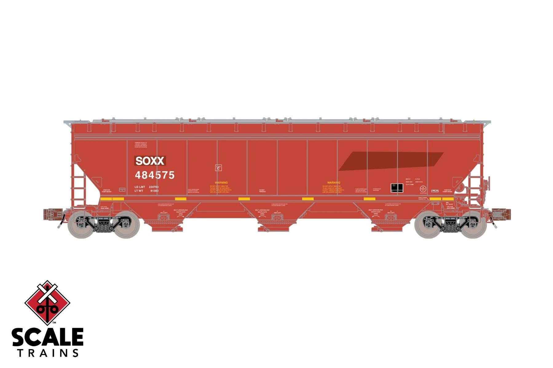 ScaleTrains 33262 Rivet N Scale Gunderson 5188 Covered Hopper Ex-BNSF SOXX 484575 - Image 2