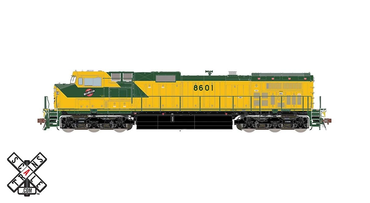 ScaleTrains 33464 Rivet HO Scale GE Dash 9 (C44-9W) Chicago NorthWestern CN&W 8601 DCC And LokSound