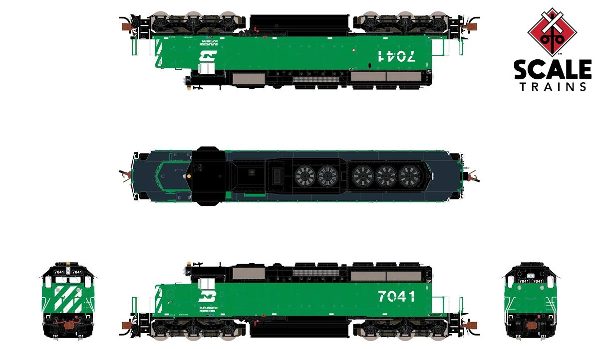 ScaleTrains 33785 Rivet N Scale SD40-2 Burlington Northern BN 7041 DCC LokSound - Image 2