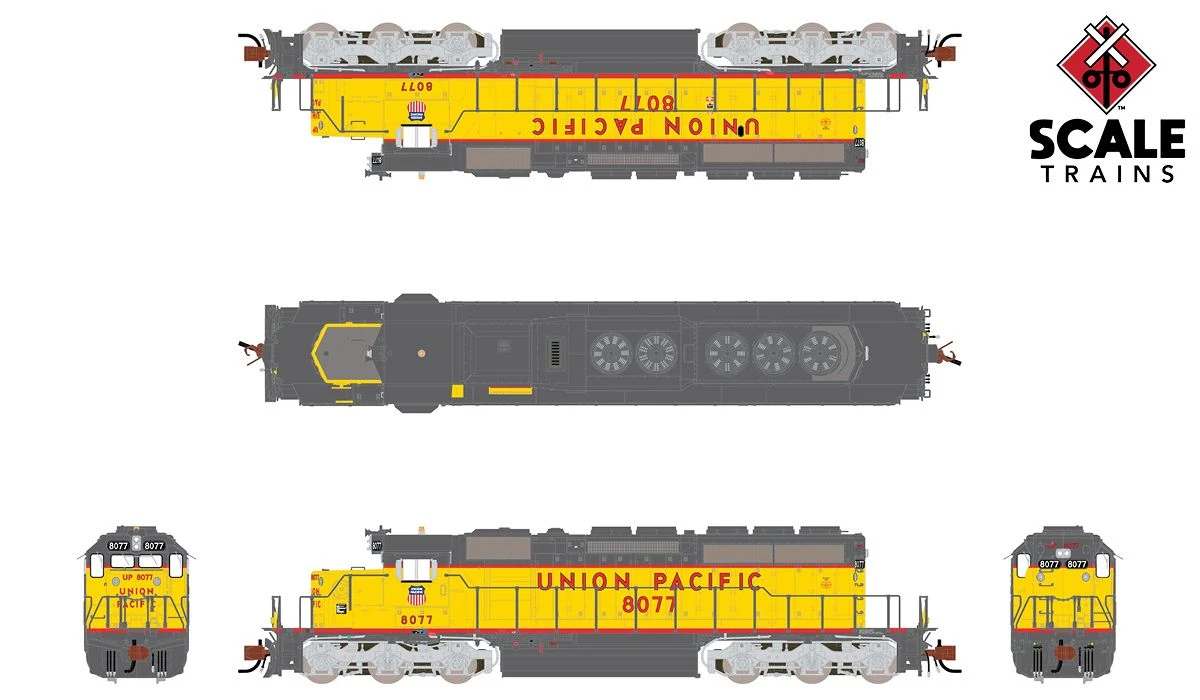 ScaleTrains 38612 Rivet N Scale EMD SD40-2 Union Pacific "Fast Forty" UP 8082 - Image 2
