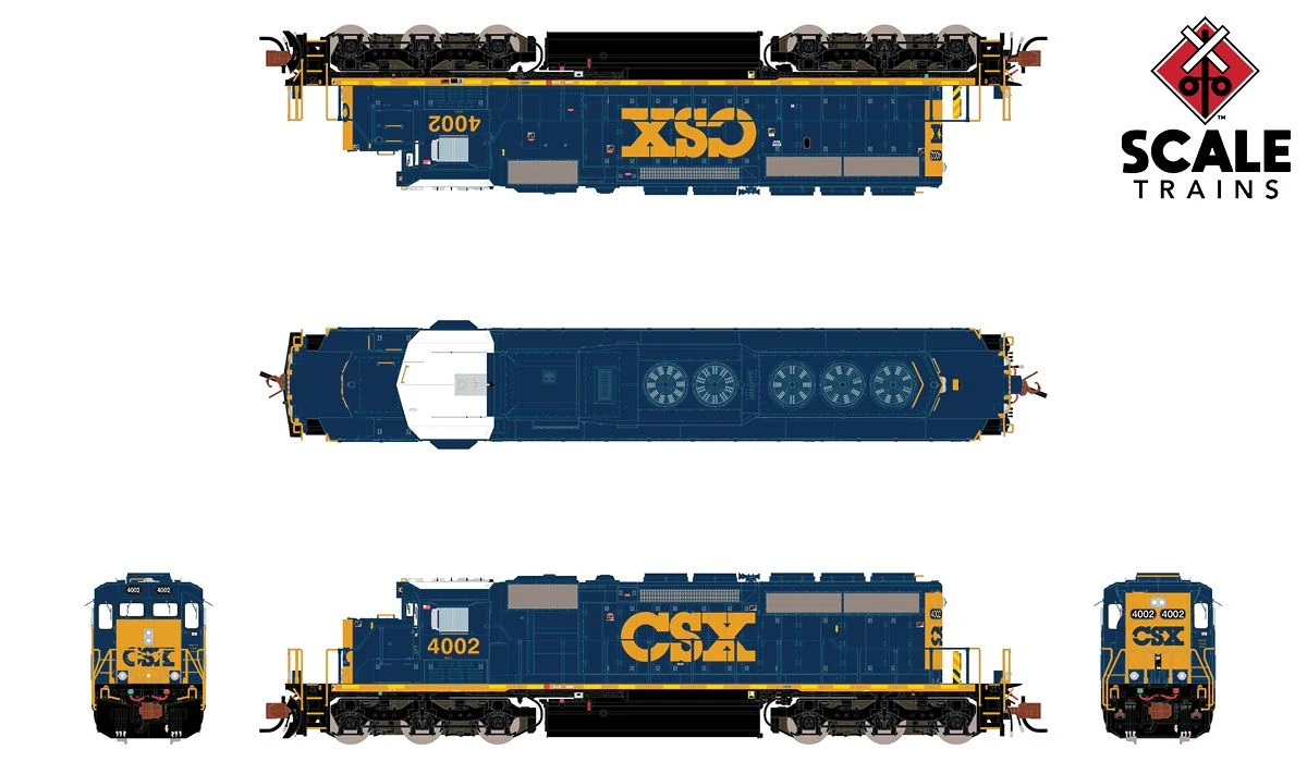 ScaleTrains 38621 Rivet N Scale EMD SD40-3 CSX 4009 DCC LokSound - Image 2