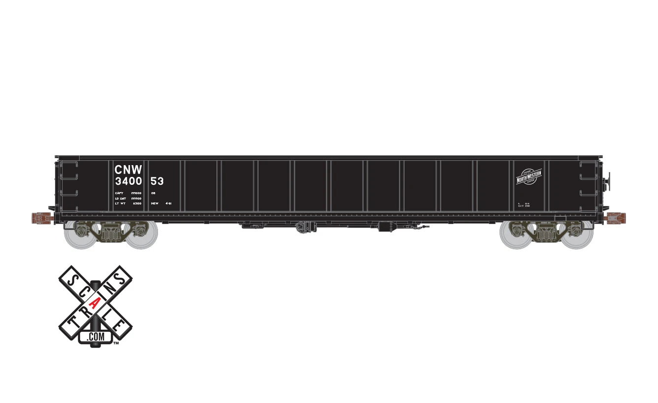 ScaleTrains Kit Classics 1152 CB&Q Havelock Shops 52'6" Gondola Chicago & NorthWestern CNW 340268