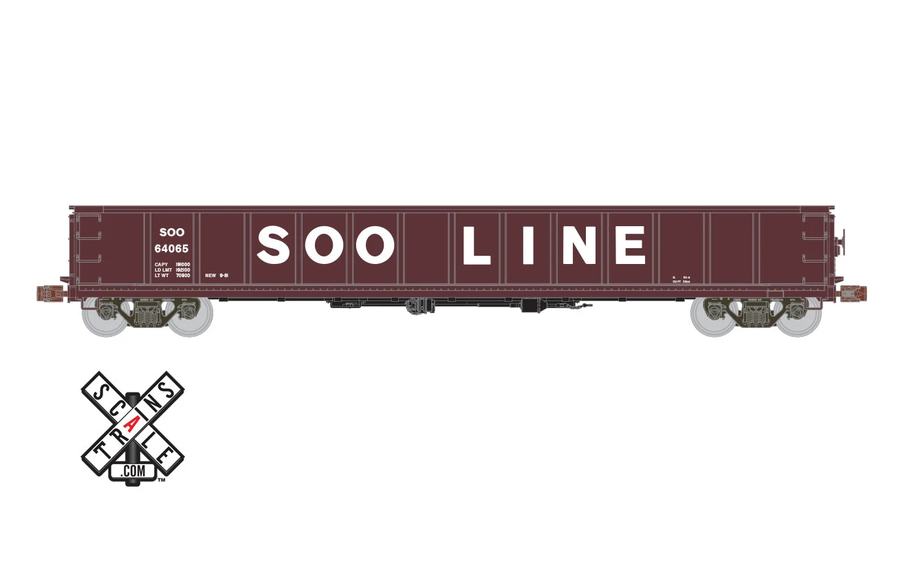 ScaleTrains Kit Classics 1161 CB&Q Havelock Shops 52'6" Gondola SOO Line 64092