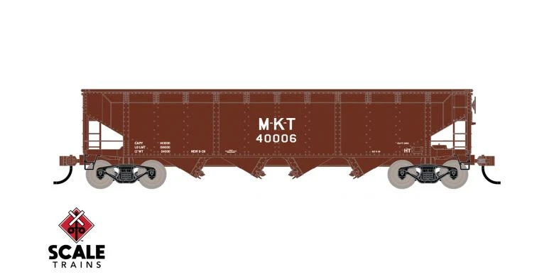 ScaleTrains Kit Classics 1216 70 Ton 4 Bay Open Hopper Missouri-Kansas-Texas MKT 40039