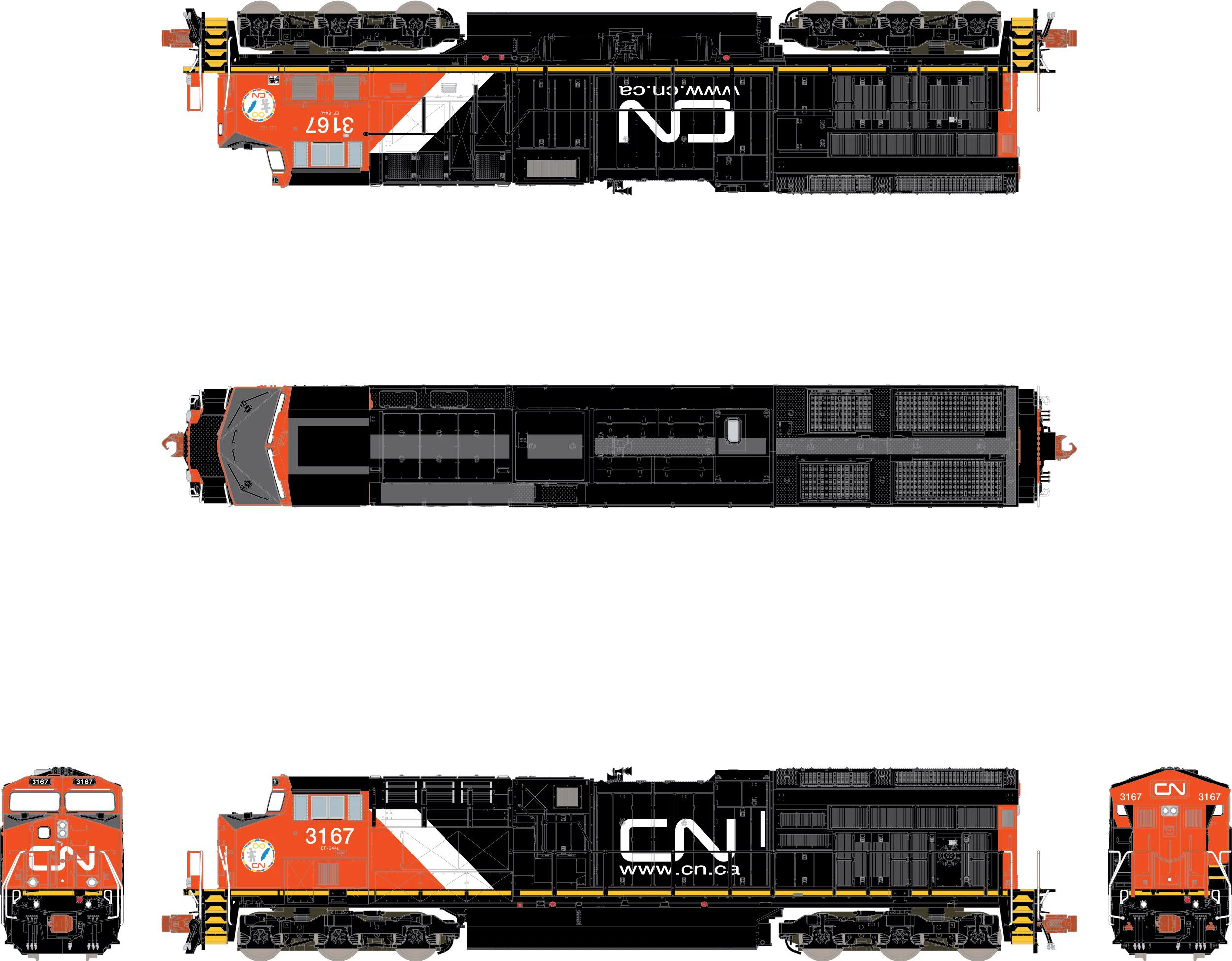 ScaleTrains Operator 10969 N Scale GE ET44AC Tier 4 Diesel "Aboriginal Affairs" CN 3176 - Image 3