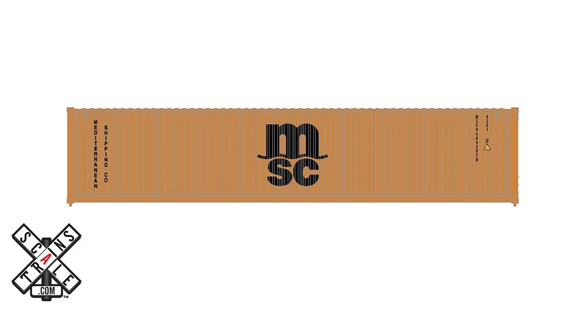 ScaleTrains Operator 11237 HO Scale 40' CIMC Container Mediterranean Shipping Company MSCU 838038 - Image 2