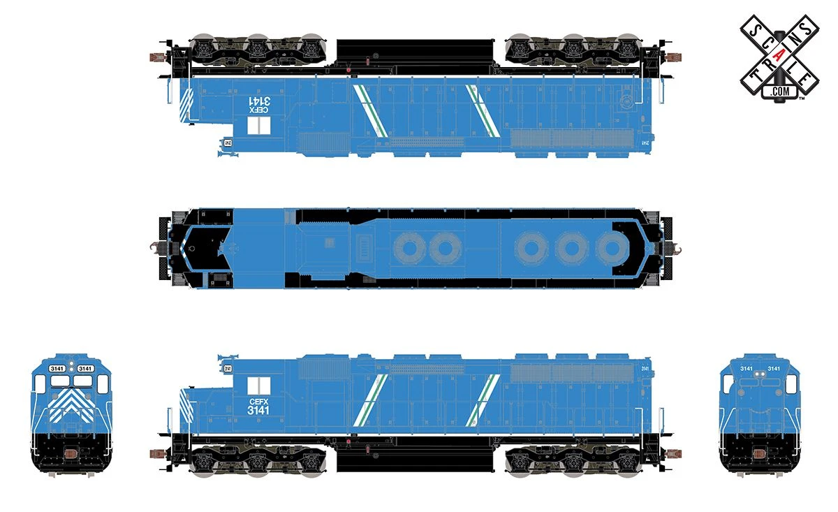 ScaleTrains Operator 11295 HO Scale EMD SD45 Santa Fe CEFX 3141 DCC Sound - Image 2
