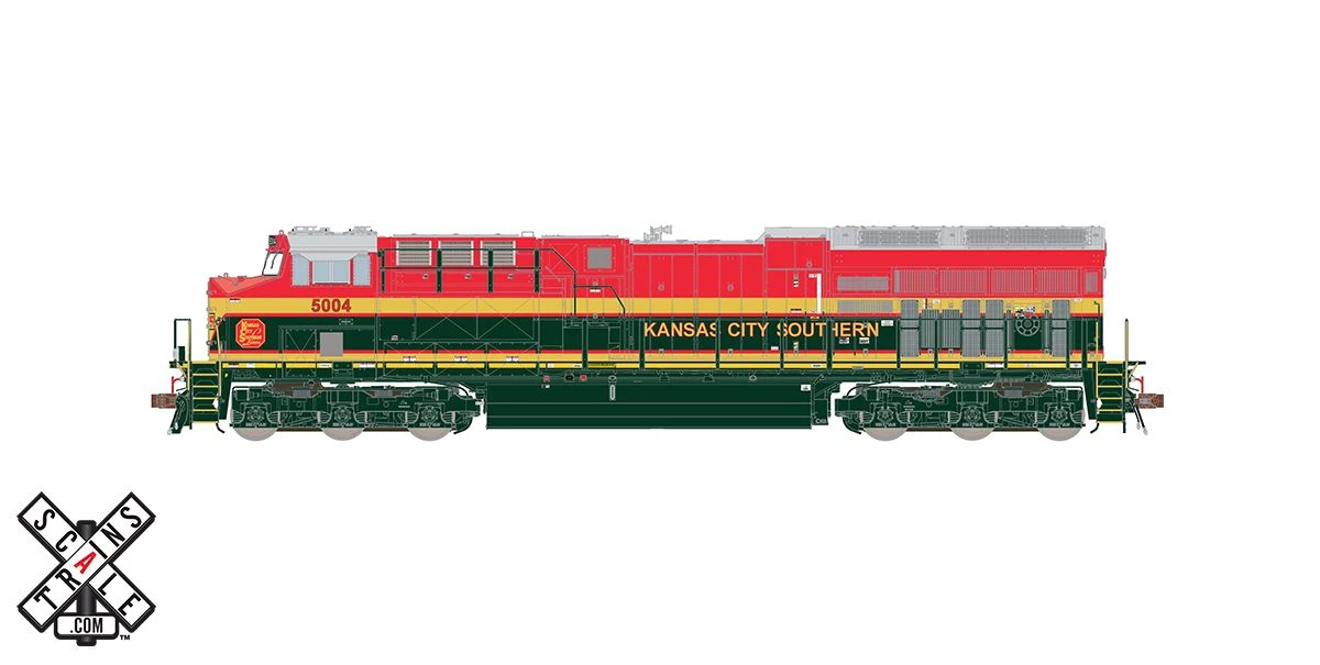 ScaleTrains Rivet 33197 HO Scale GE ET44AC Tier 4 GEVo Diesel Kansas City Southern KCS 5008 LokSound - Image 2