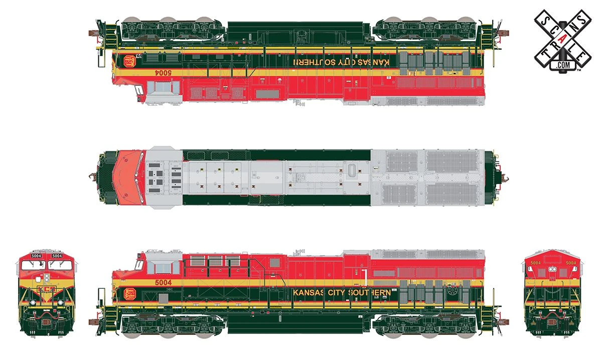 ScaleTrains Rivet 33200 HO Scale GE ET44AC Tier 4 GEVo Diesel Kansas City Southern KCS 5021 - Image 3