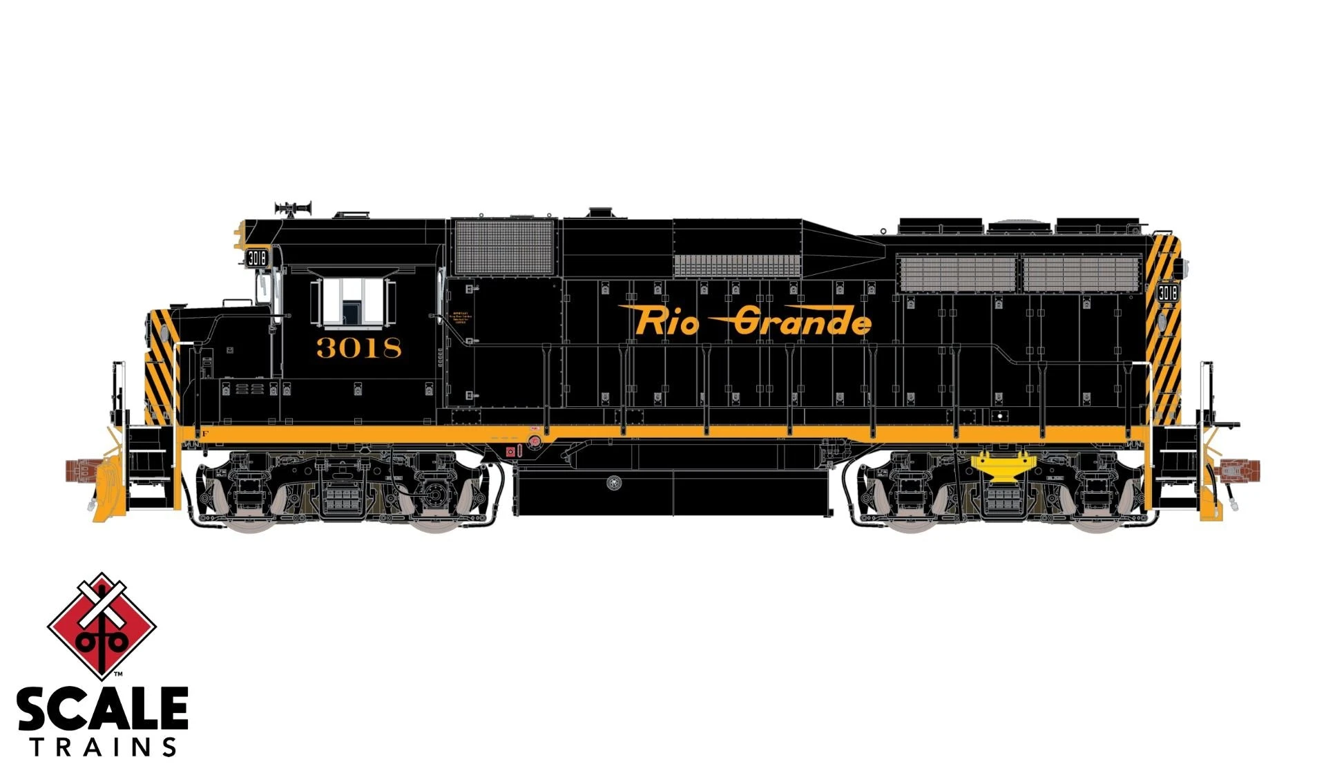 ScaleTrains Rivet 33368 HO Scale EMD GP30 Rio Grande "Small" D&RGW 3018 DCC LokSound - Image 3