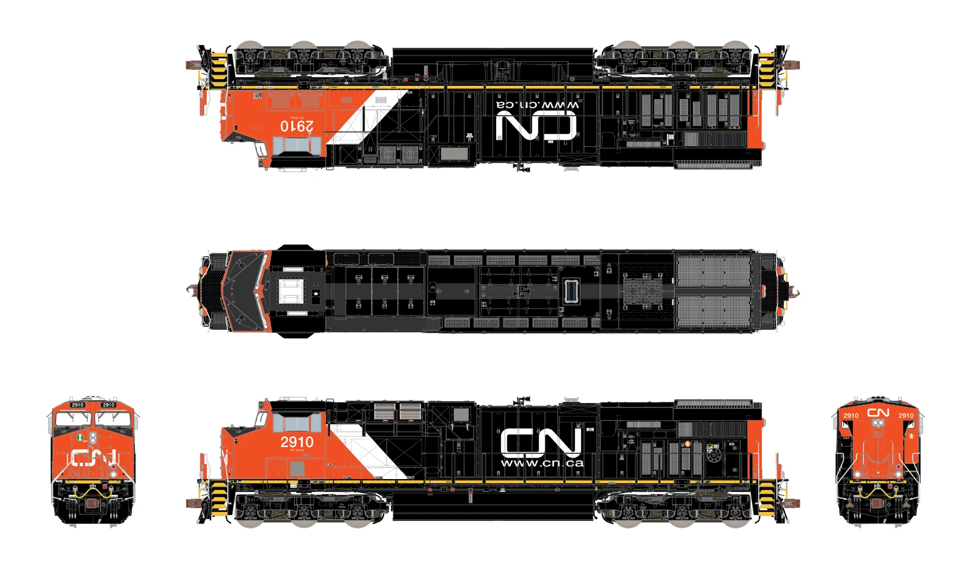 ScaleTrains Rivet 33582 HO Scale GE ES44AC Canadian National CN 2979 DCC & Sound - Image 2